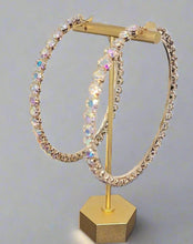 Load image into Gallery viewer, AK Bling Me Out Large Hoop Earrings