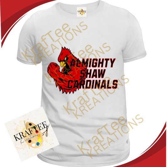 Almighty Shaw Cardinal T-shirt (Pre- Orders)