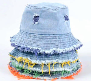 Washed Distressed Bucket Hat