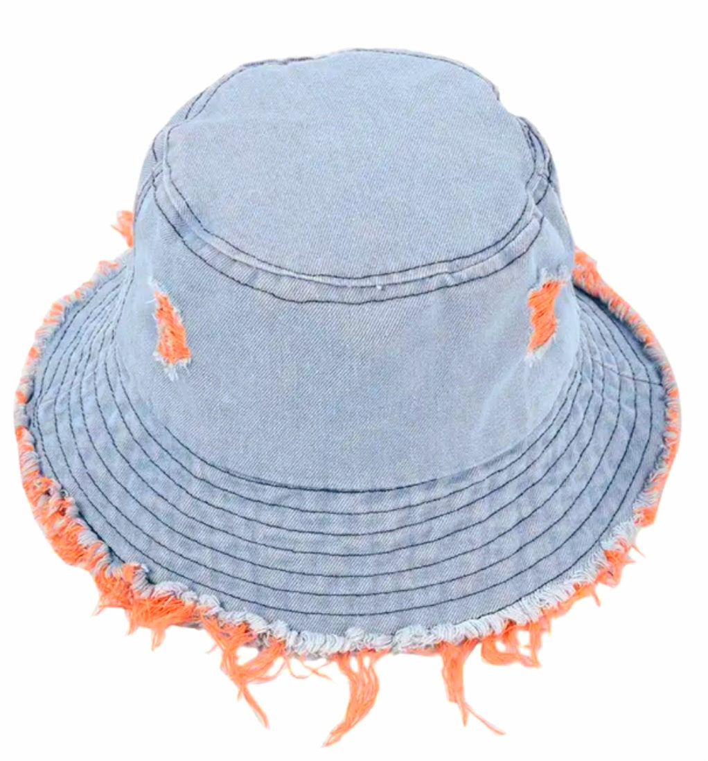 Washed Distressed Bucket Hat