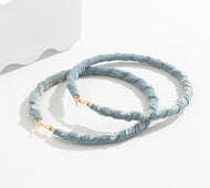 What About Them Denim Hoop Earrings