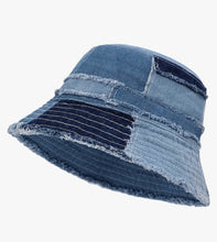 Load image into Gallery viewer, Patched Worth Denim Bucket Hat
