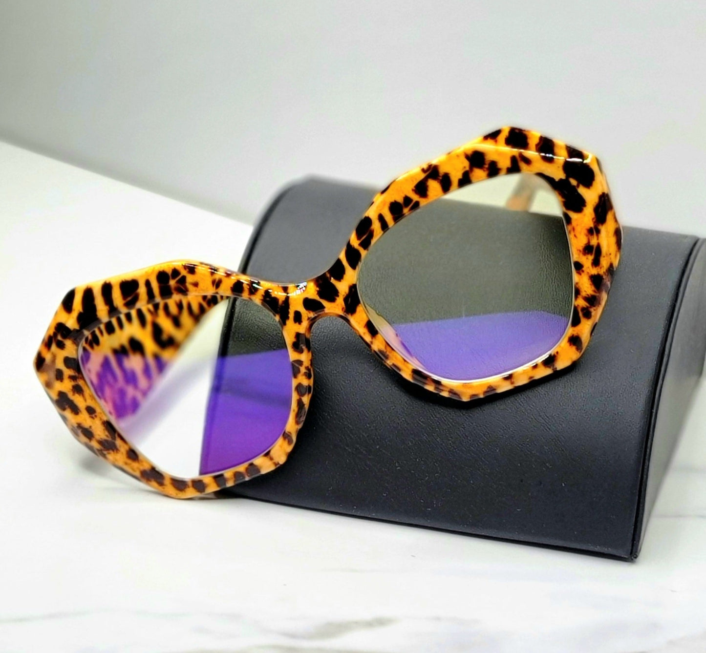 Cheetah Cat Eye Fashion Glasses