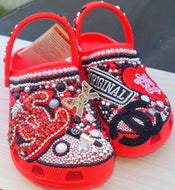 Red & Black Designer Crocs