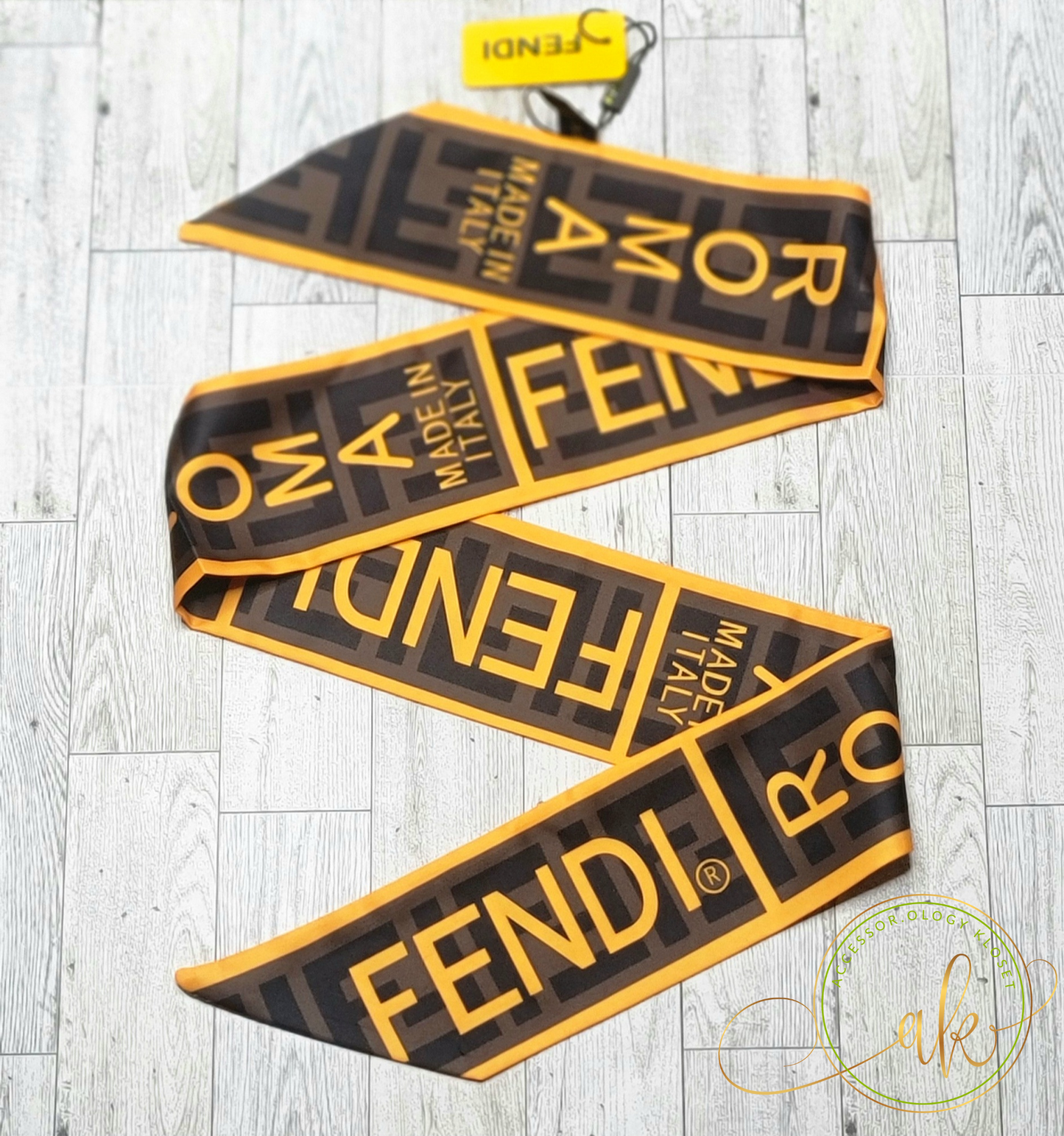 Fend* Mini/Skinny Print Scarf