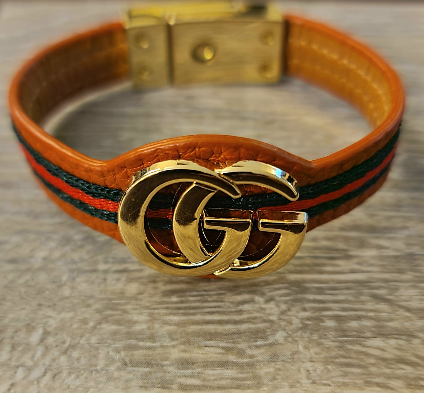 GG Leather Band Bracelet