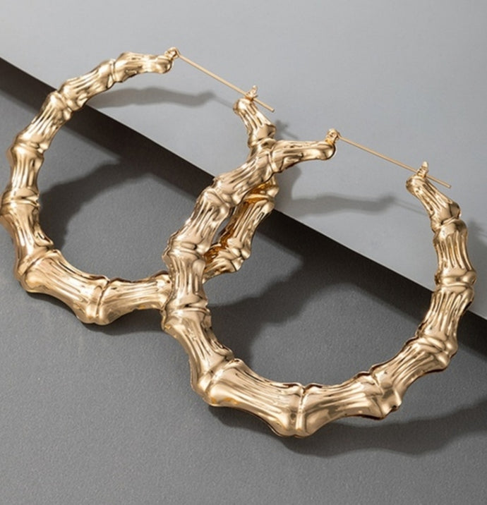 AK Round Away Girl Bamboo Hoop Earrings