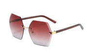 AK Burgundy Haze Rimless Sunglasses