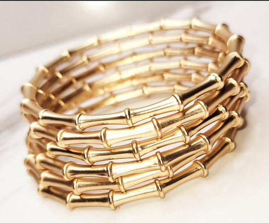 AK Bamboo Gold Bracelet