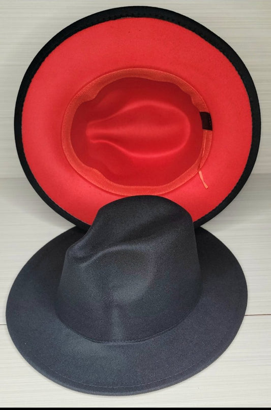 AK Black Top/ Red Bottom Fedora