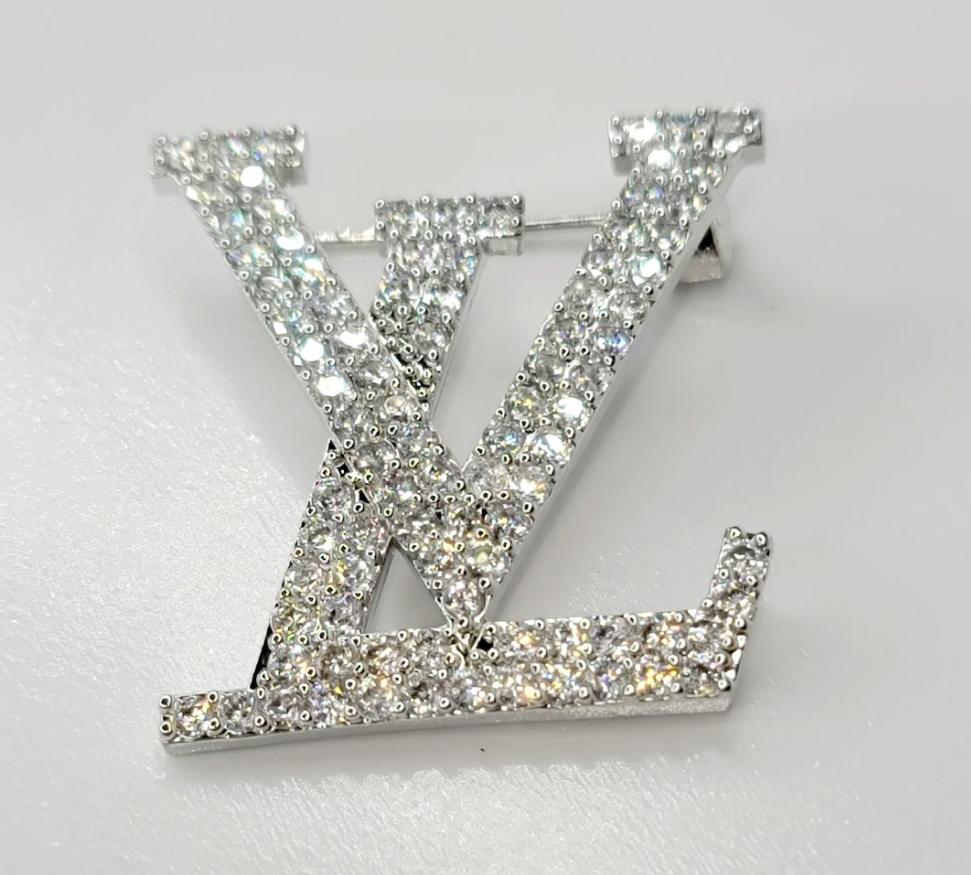 Luxe' V Bling Brooch/Pin