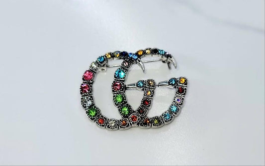 Gems Multi-Color Brooch